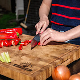 BestCharcoal Snijplank kopshout eiken 60 x 40 x 5 cm