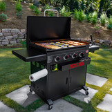 Char-Griller Flat Iron 4B 4-pits Plancha gasbarbecue