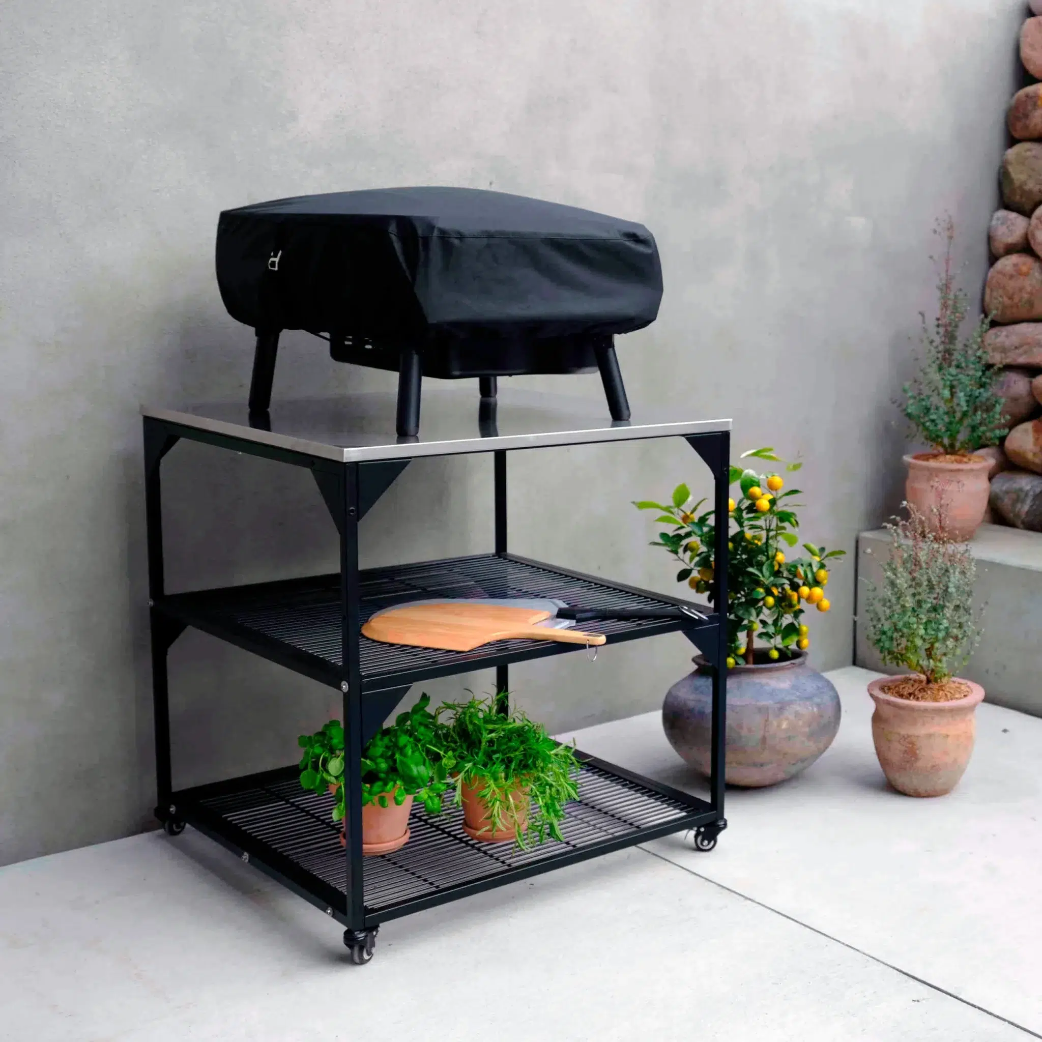 Witt Pizzaoven tafel op wielen
