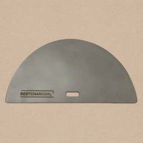 BestCharcoal Halvemaanvormige RVS Bakplaat Griddle voor Kamado Compact