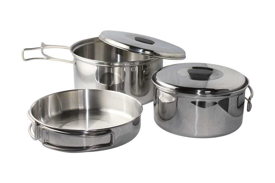 Enders Culina draagbare RVS pannenset 4-delig