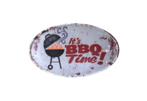 BBQ Wandbord It's BBQ Time! 56 x 34cm