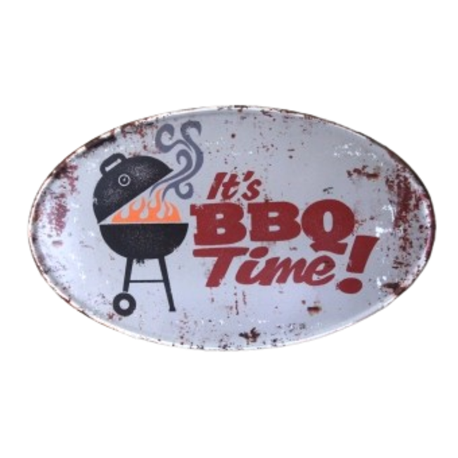 BBQ Wandbord It's BBQ Time! 56 x 34cm