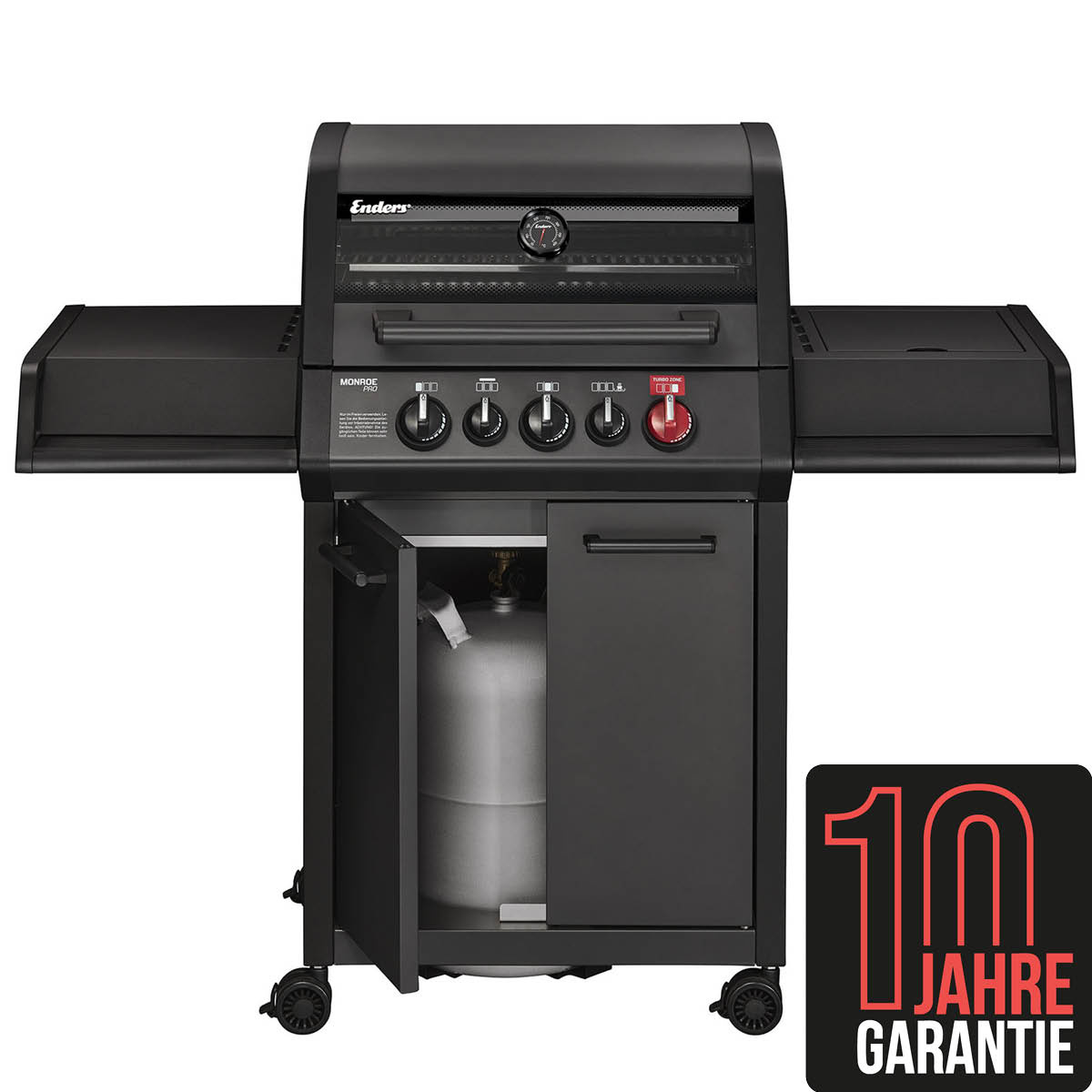 Enders Monroe PRO 3 SIK Turbo Gas Barbecue Mat Zwart