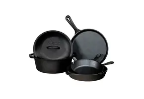 Lodge gietijzeren pannenset 5-delig