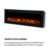 El Fuego In- opbouwsfeerhaard Cortina 110 x 34 x 12,5 cm