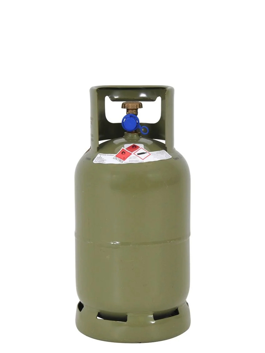 DIN Groene gasfles 5 kg Vulling