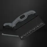 Witt Pizzadeeg Schraper Soft Grip | Zwart