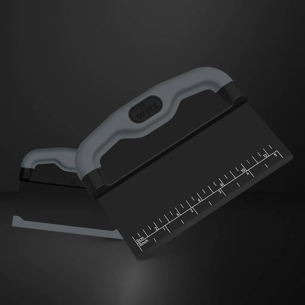 Witt Pizzadeeg Schraper Soft Grip | Zwart