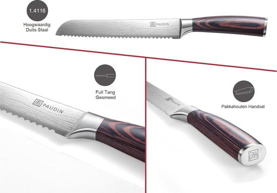 Paudin N4 Broodmes 20 cm - Universal