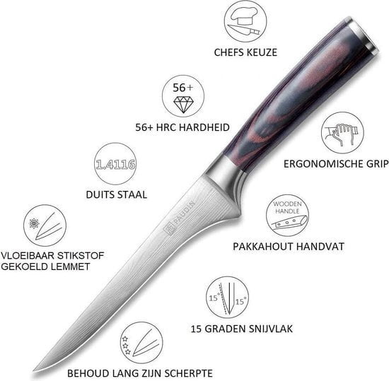 Paudin N10 Uitbeenmes 15 cm - Universal