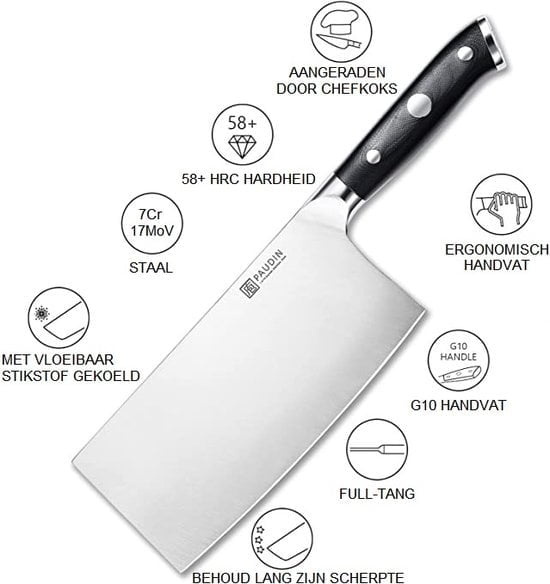 Paudin D4 Chinees Koksmes 17,5 cm – Ultra Dark