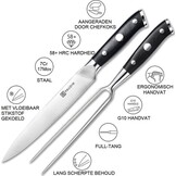 Paudin D9 Vleesmes en Vork 20 cm – Ultra Dark