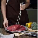 Paudin D9 Vleesmes en Vork 20 cm – Ultra Dark