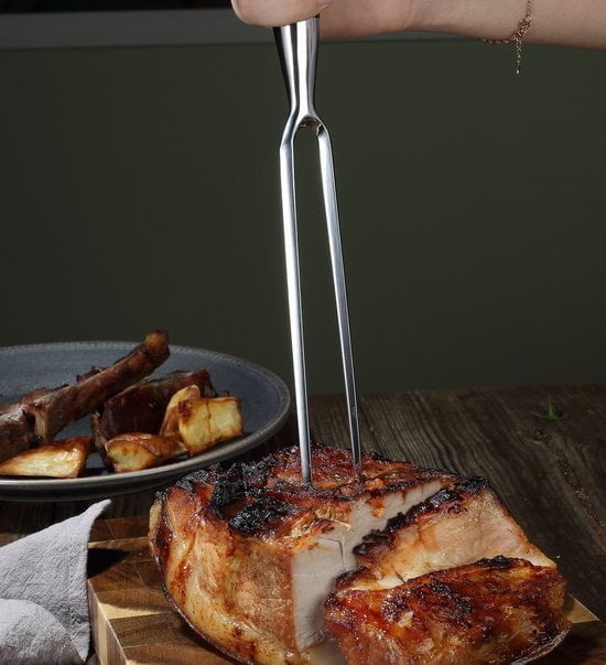 Paudin D9 Vleesmes en Vork 20 cm – Ultra Dark