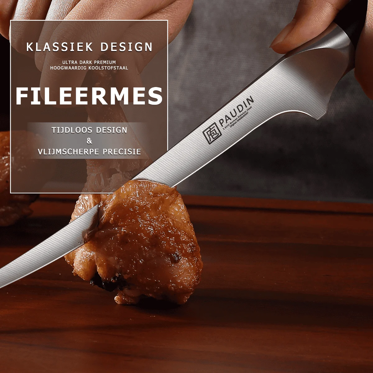 Paudin D10 Fileermes 15 cm – Ultra Dark