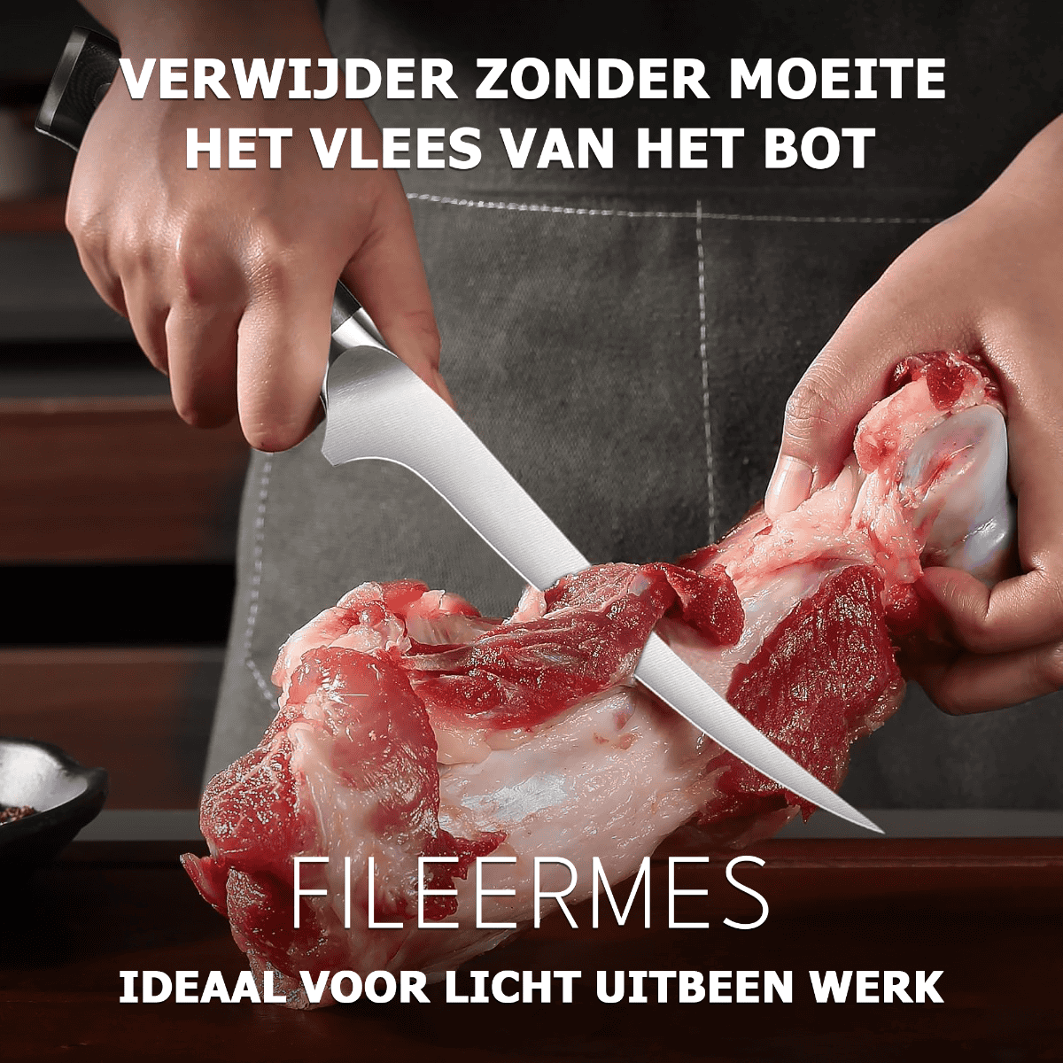 Paudin D10 Fileermes 15 cm – Ultra Dark