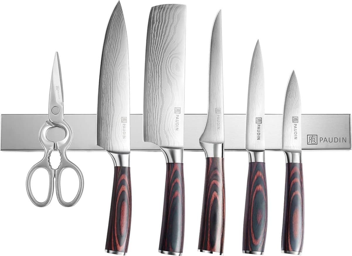 Paudin KB2 Magnetische Messenhouder 45 cm – Geborsteld RVS