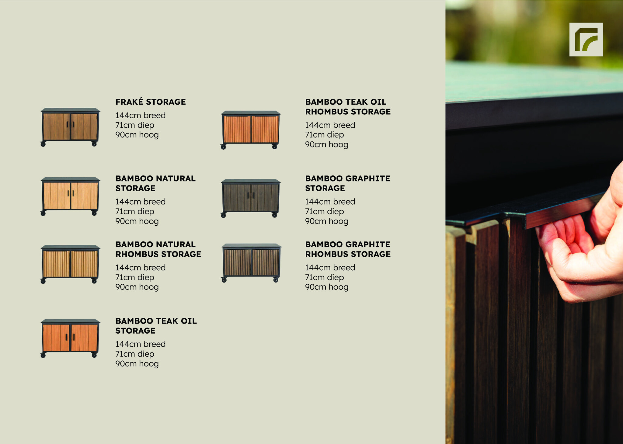 FRAAII Mise en Place Storage Rhombus Buitenkeuken - Tafel