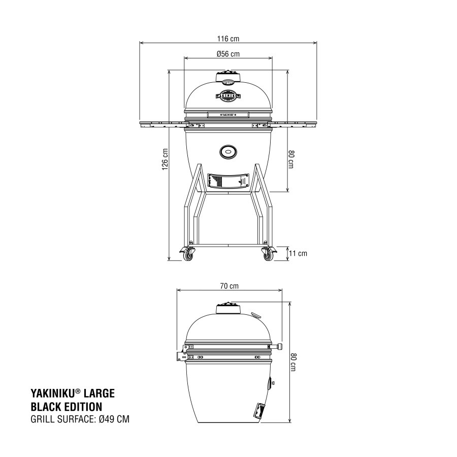 YAKINIKU Large Kamado Black Edition - Basic