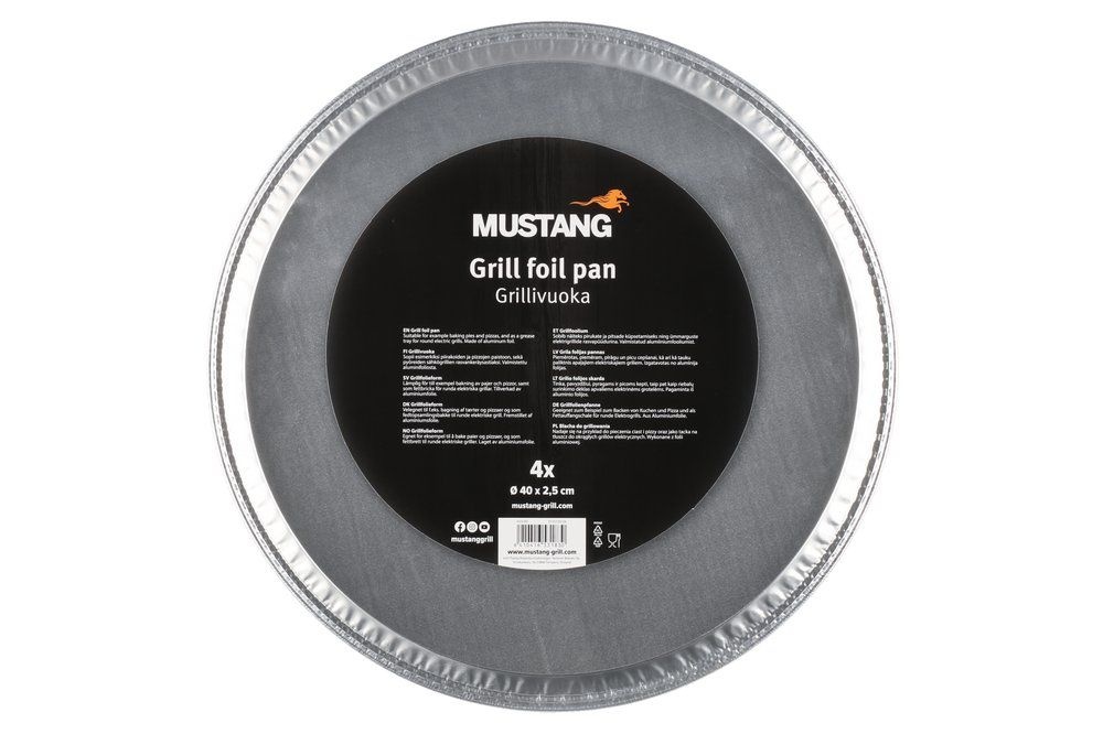 Mustang Aluminium druippan rond wegwerp 40 cm 4 stuks