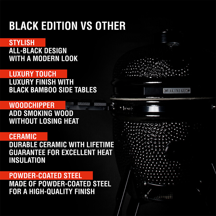 YAKINIKU Large Kamado Black Edition Solo - Basic