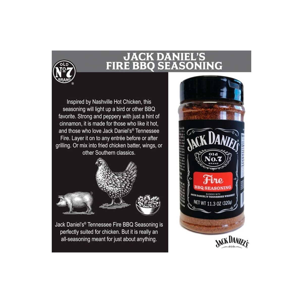 Jack Daniel's Fire Seasoning Rub 320 g