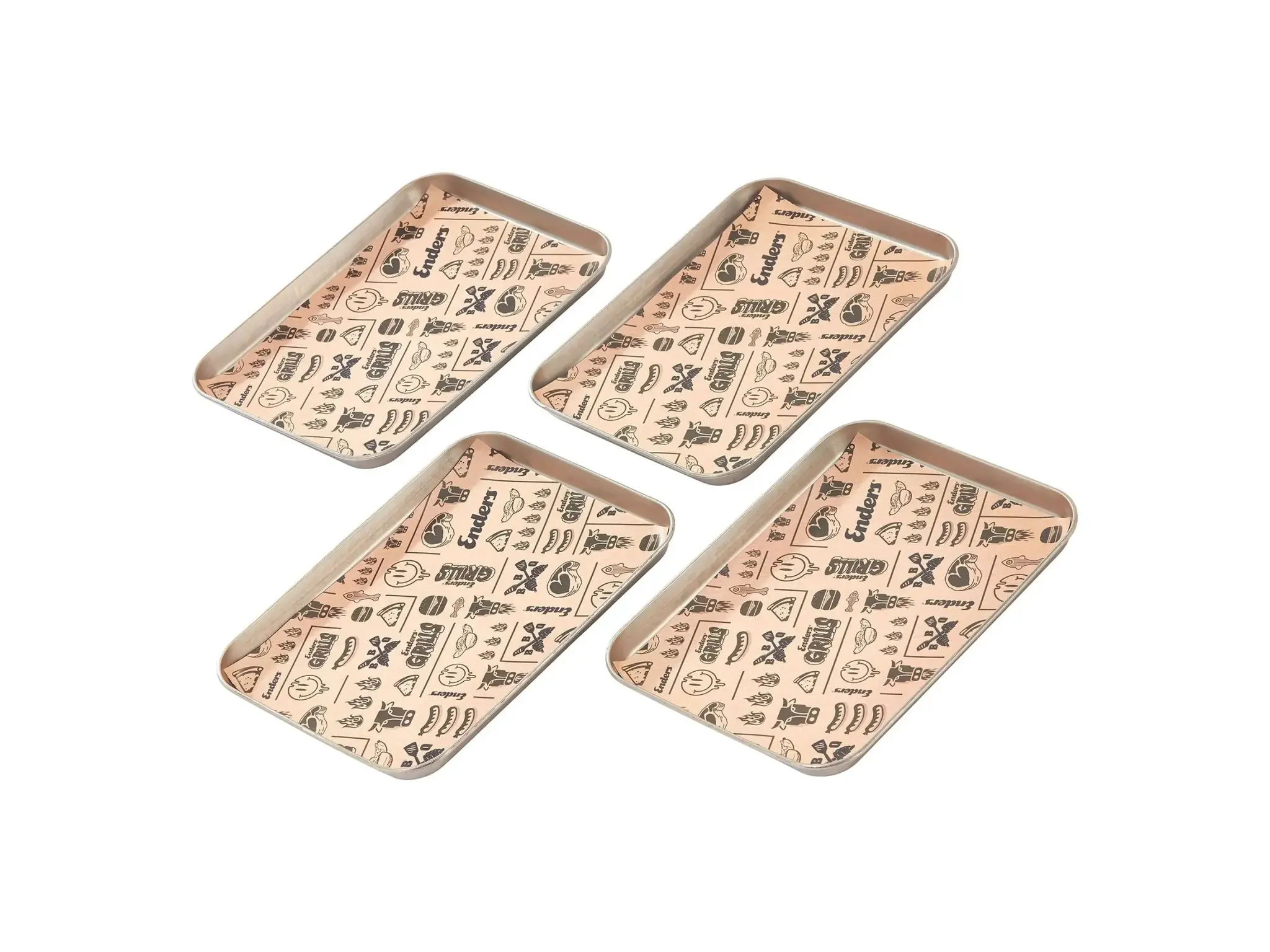 Enders RVS Serveertray Set 4-delig 25 x 18,5 cm