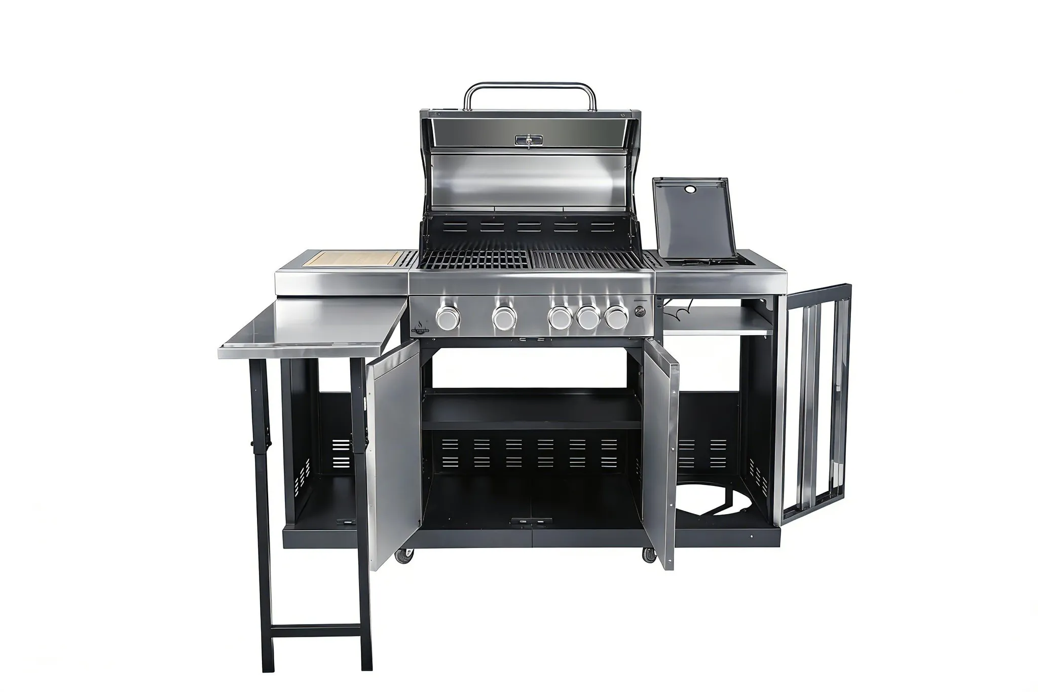 El Fuego Augusta Combi barbecue – Buitenkeuken met gas- en houtskoolfunctie