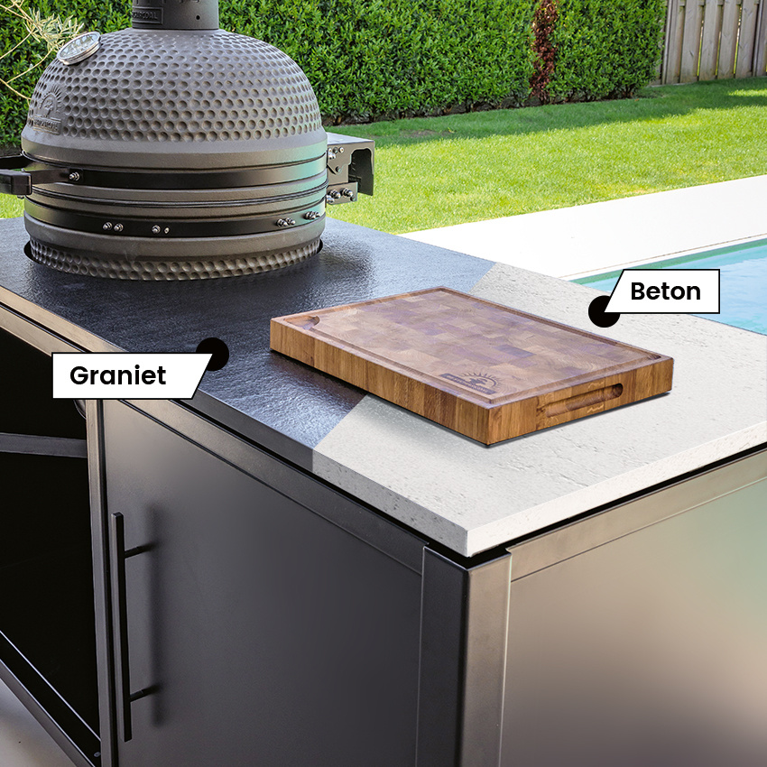 BestCharcoal Luxuos Buitenmeubel Kamado - Zwart Poedercoat