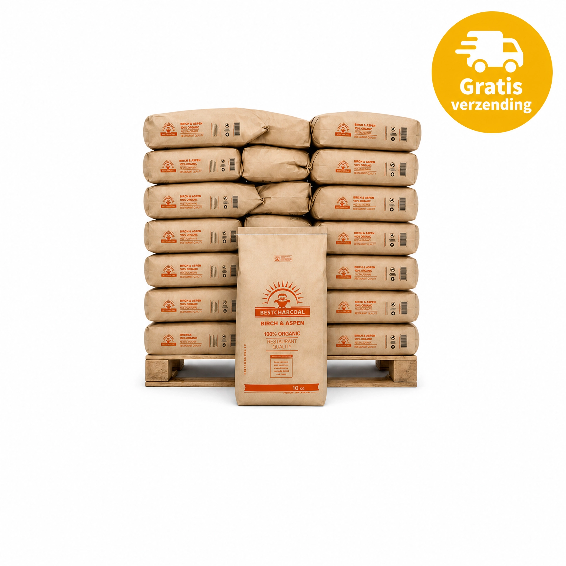 BestCharcoal Marabu Houtskool 10 kg - 60 zakken