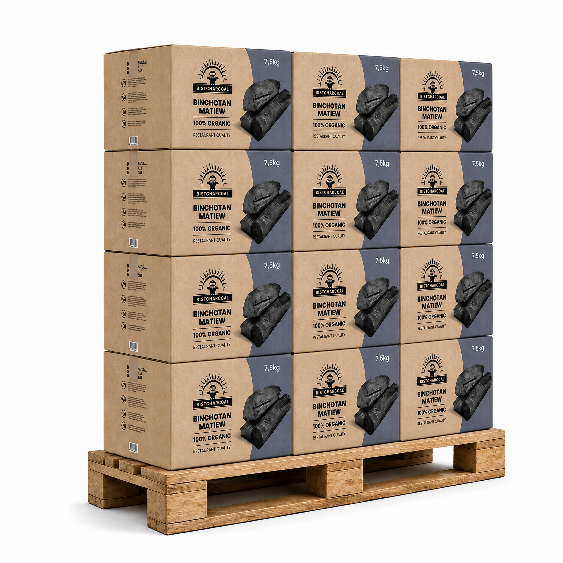 BestCharcoal Binchotan eucalyptus 7,5 kg - 12 dozen