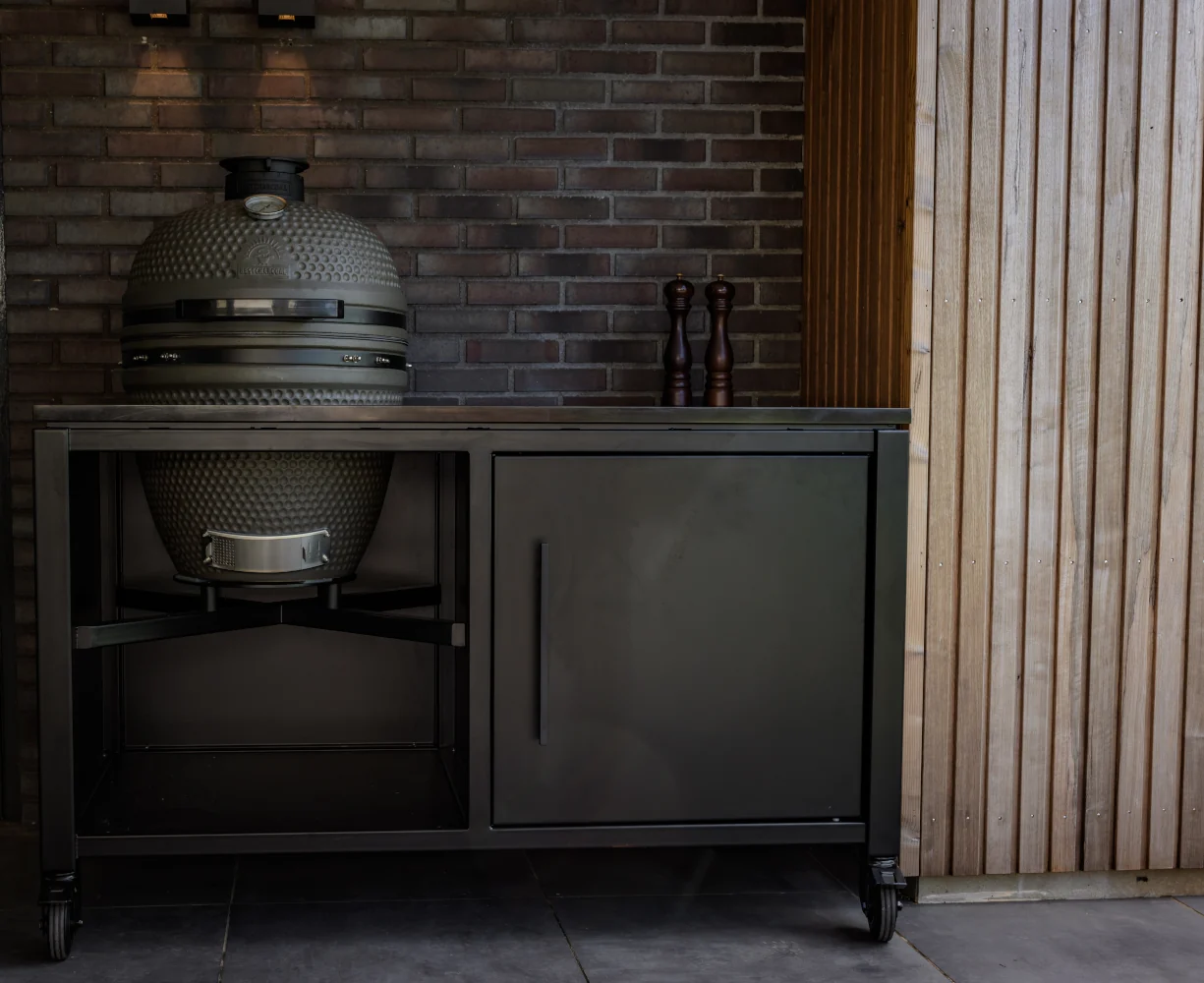 BestCharcoal Luxuos Buitenmeubel Kamado - Zwart Poedercoat