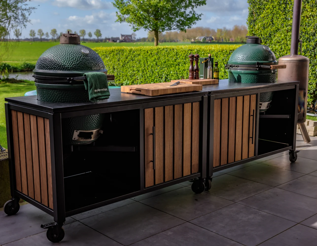 BestCharcoal Luxuos Buitenmeubel Kamado - Frakéhout