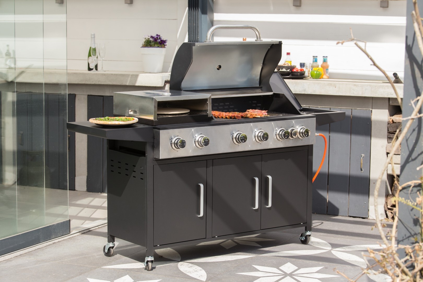 SUMM BBQ Salvatore Combi barbecue - met pizzaoven