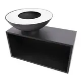 RedFire ONYX Classic Table 80 cm Steel Plancha - Black