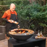 RedFire ONYX Classic Table 80 cm Steel Plancha - Black