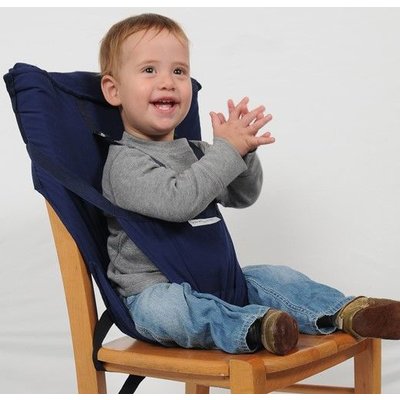 DEMO Sack 'n Seat Donkerblauw - handige opvouwbare kinderstoel, past in je handtas