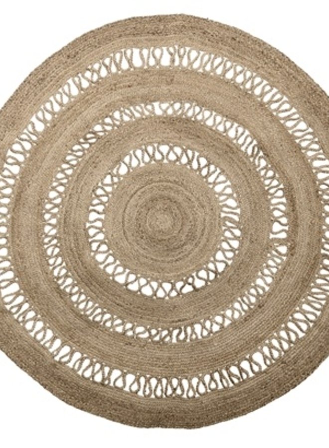 Vloerkleed Rond Jute Patroon 182cm