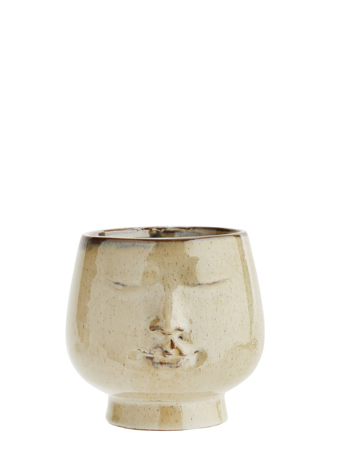 Pot Face Beige 14,5x14 cm