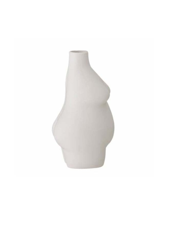 Elora Vase White Stoneware 10x18x9,5 cm