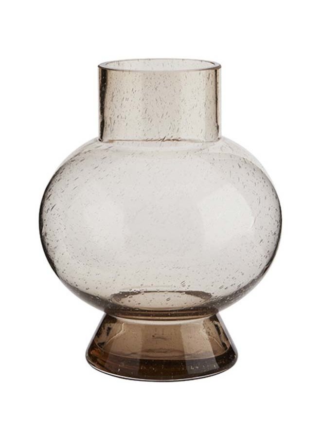 Vaas Glas met Bubbles 18x22 cm Light Amber