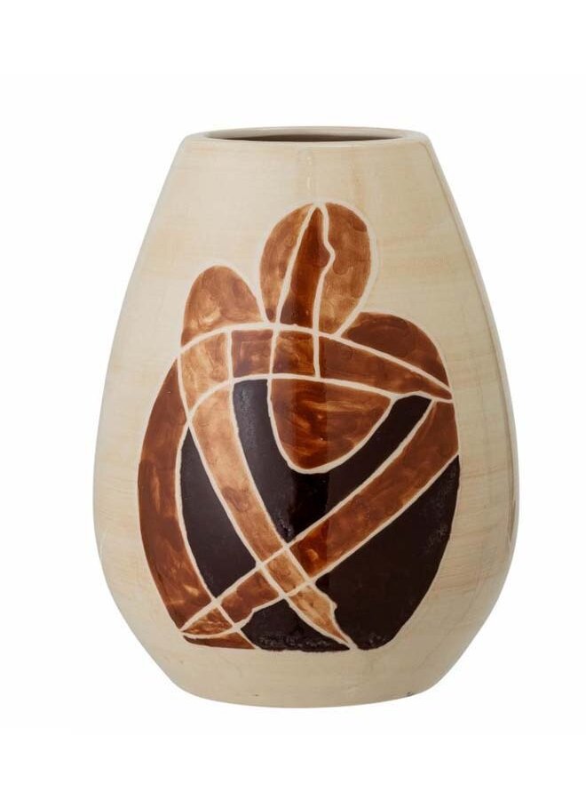 Jona Vase Brown Stoneware 14x18 cm