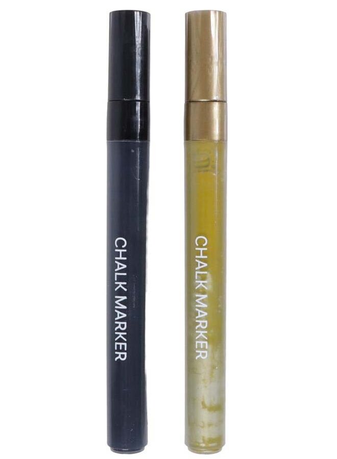Krijtstiften voor Glas - Zwart Goud - Set van 2