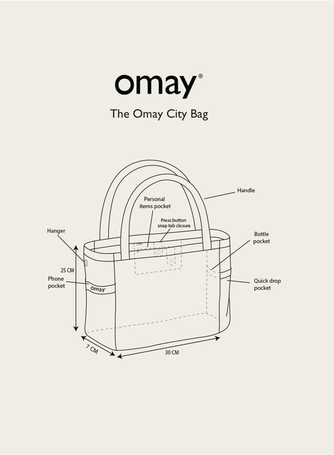 Omay City Bag Black Faux Fur