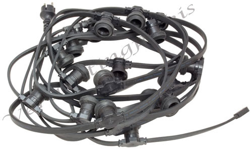 Amlux Complete kabel van 50 meter met 100 fittingen zonder LED lampen