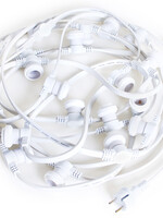 Witte prikkabel 20 meter met 40 fittingen