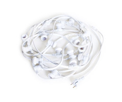 Witte prikkabel 20 meter met 40 fittingen