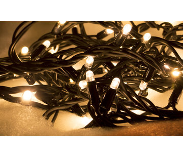 Kerstverlichting: 10 meter met 100 Led lampen - Warm wit incl. aansluitsnoer