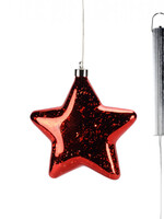 Zilveren Glazen LED BOL - 12 cm "Lucy"